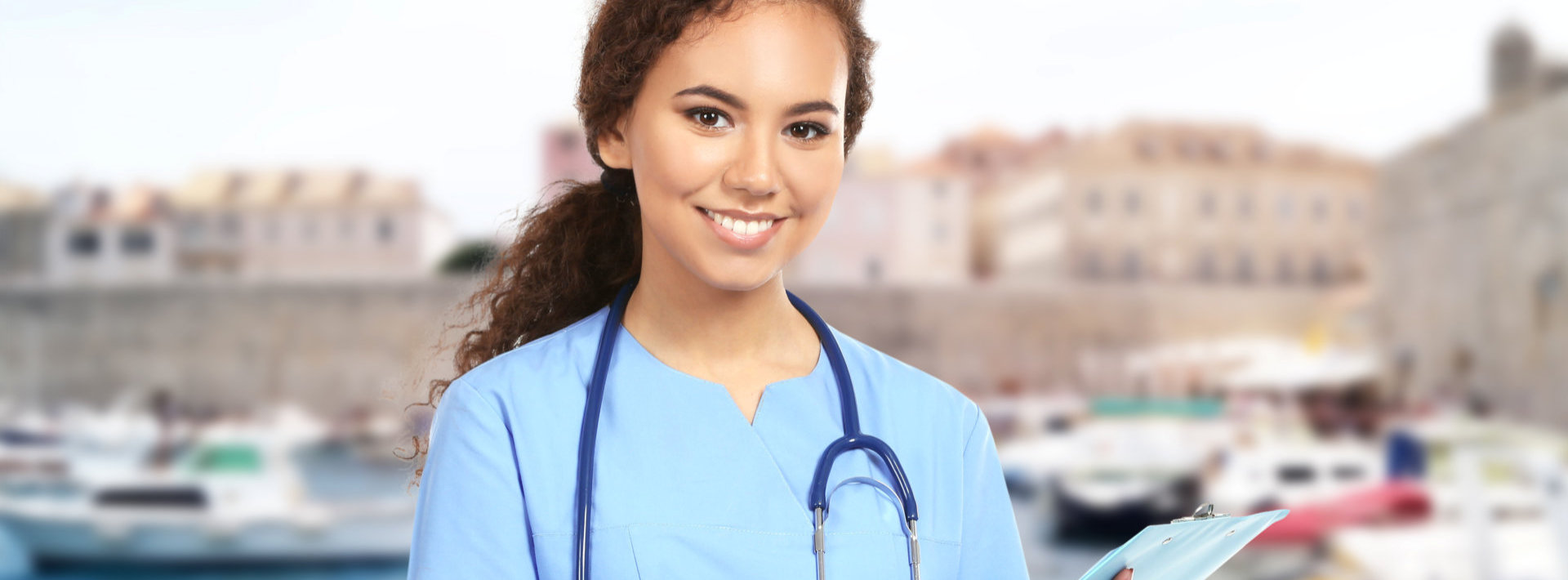 female nurse smiling